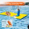 ZIPEAK Lily Pad Floating Mat, 8' x 4' Floating Mat for Lake, 3-Layer Tear-Resistant XPE Foam with a 16.4 FT Bungee Tether, A Great Companion for Boat Trips and Pool Fun (8' x 4' x 1.3") view 4