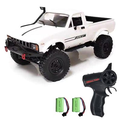 Dodoore RC Truck 1/16 RC Rock Crawler, WPL C24 4x4 RC Pickup Truck, 2.4GHz Remote Control Car, All Terrain Off Road RC Climbing Car with Headlights and 2 Batteries for Adults (White)