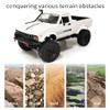 Dodoore RC Truck 1/16 RC Rock Crawler, WPL C24 4x4 RC Pickup Truck, 2.4GHz Remote Control Car, All Terrain Off Road RC Climbing Car with Headlights and 2 Batteries for Adults (White) view 4