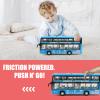 Cdymkf 11"(28cm) Double Decker Bus Toy with Lights & Sounds, Scale(1:16) Friction Powered Bus Toy for Kids with Indoor Ceiling Lights and 4 Different Sounds - Gift for Kids Ages 3+ (Bule) view 3