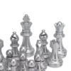 32 Pieces Chessmen Chess Pieces with 1.93in King Figures PS for Adults Kids Toy Gold and Silver view 3