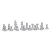 32 Pieces Chessmen Chess Pieces with 1.93in King Figures PS for Adults Kids Toy Gold and Silver view 4