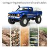 Dodoore RC Truck 1/16 RC Rock Crawler, WPL C24 4x4 RC Pickup Truck, 2.4GHz Remote Control Car, All Terrain Off Road RC Climbing Car with Headlights and 2 Batteries for Adults (Blue) view 4