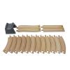 CoudarTitie Premium Wooden Train Set - Deluxe Railway Building, Classic 8 Shape view 2