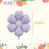 10 Pcs Purple Daisy Balloons Flower Aluminum Foil Balloons Girls Daisy Themed Party Wedding Baby Shower Groovy Boho Supplies Birthday Party Decorations view 2