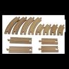 CoudarTitie Premium Wooden Train Set - Deluxe Railway Building, Oval view 2