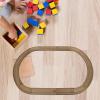 CoudarTitie Premium Wooden Train Set - Deluxe Railway Building, Oval view 3