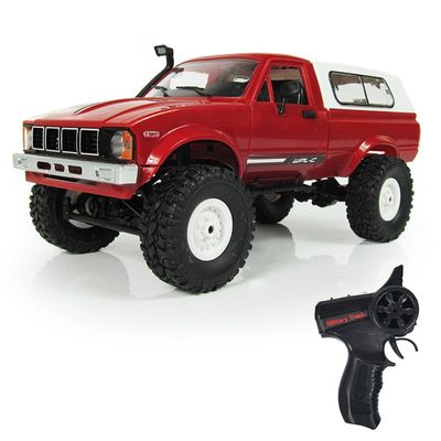 Dodoore RC Truck 1/16 RC Rock Crawler, WPL C24 4x4 RC Pickup Truck, 2.4GHz Remote Control Car, All Terrain Off Road RC Climbing Car with Headlights for Adults (Red)