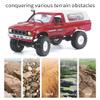 Dodoore RC Truck 1/16 RC Rock Crawler, WPL C24 4x4 RC Pickup Truck, 2.4GHz Remote Control Car, All Terrain Off Road RC Climbing Car with Headlights for Adults (Red) view 4