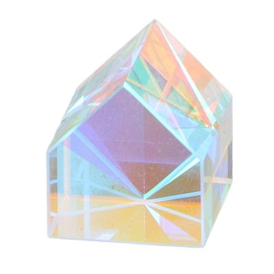 Color Prism, Cabin Shape Optical Glass RGB Dispersion Prism for Art Decor for Photography