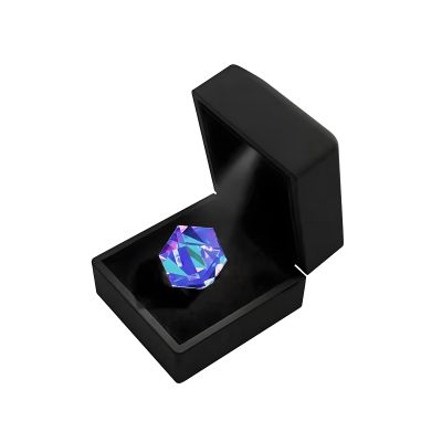Denash Crystal Faceted Optical Prism, RGB Dispersion Multipurpose Color Cube Prism Portable Fine Crafted 9.8x9.8x9.8in for Photography for Desktop Decor
