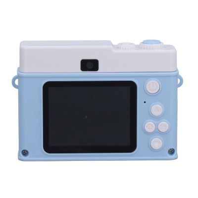 1080P Kids Camera, Point and Shoot Camera Auto Focus with 4X Digital Zoom and 2.0 Inch IPS Screen, Anti Shake Compact Small Camera for Boys Girls Kids (White and Blue)