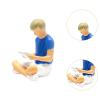 Amagogo Miniature People Figures Handpainted Resin Figurines Tiny Model Action Figures Highly Detailed Suitable for Gift Giving Photography Home Decoration De, Blue view 2