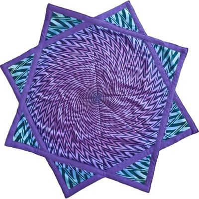 AMAZEABLES Star Air Flow Star, Spinning Cloth Flowstar, Dapo Star, Perfect for Juggling and Flow Arts, Portable and Durable (Purple Blue)