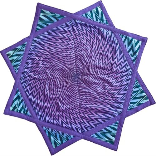 AMAZEABLES Star Air Flow Star, Spinning Cloth Flowstar, Dapo Star, Perfect for Juggling and Flow Arts, Portable and Durable (Purple Blue)