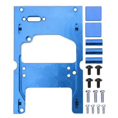 MUNEFE Fixing Base Servo, Servo Fixing Base Mount Bracket, RC Car Metal Steeencircle Engine for Improving The Stability of Remote Control Vehicles (Blue)