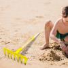 CoudarTitie Children's Gardening Set with Wooden Tools for and Learning, Nail Type rake view 2