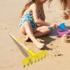 CoudarTitie Children's Gardening Set with Wooden Tools for and Learning, Nail Type rake view 3
