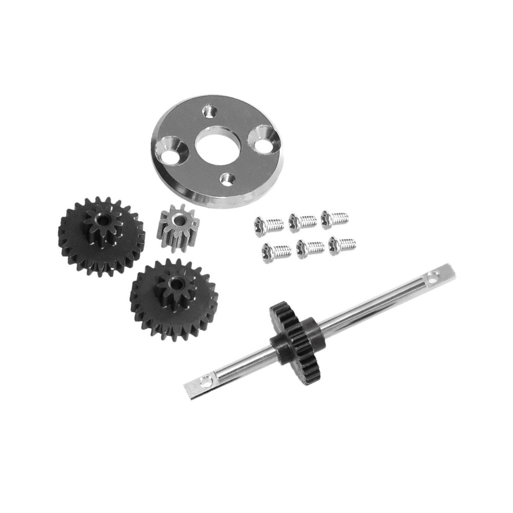 Aosekaa Metal Gearbox Motor Pinion Gear Part Metal Accessory 370 Motor Bracket Mounting for MN78 MN82 1/12 RC Car Replacement Hobby, Silver