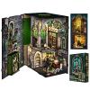 Cutefun DIY Book Nook Kit Craft Gift for Adults,Teens,Girls,DIY Miniature House Booknook Kit Bookshelf Decor,3D Wooden Puzzles for Adults,Tiny Home Model with LED Light view 2