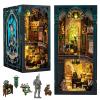 Cutefun DIY Book Nook Kit Craft Gift for Adults,Teens,Girls,DIY Miniature House Booknook Kit Bookshelf Decor,3D Wooden Puzzles for Adults,Tiny Home Model with LED Light view 3