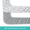 Baby Bassinet Sheets 4 Pack Compatible with SNOO Smart Sleeper and UPPAbaby Bassinet, Ultra Soft & Skin-Friendly, Washer & Dryer, Grey view 3