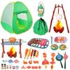 HYRENEE Kids Camping Set with Play Tent,Campfire,Lantern,Indoor Outdoor Camping Set with Pop up Play Tent,Camping Toys Play Set for Kids 3 4 5 Year Old,Toddler Toys view 1