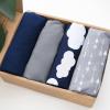 4 Pack Pack and Play Fitted Sheets, 24" x 42" Compatible with Guava Lotus Travel Crib and Other Travel Light Playard Mattress, Ultra Soft and Skin-Friendly, Navy Cloud view 1
