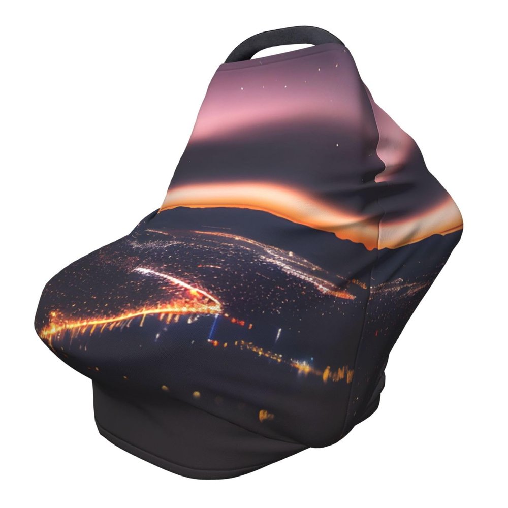 ZhanMg Night Sky Stroller Chair Nursing Top Cover - Privacy Canopy for Newborns and New Moms, Perfect for High Chair, Black
