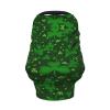 ZhanMg background st patrick's day glitter Stroller Chair Nursing Top Cover - Privacy Canopy for Newborns and New Moms, Perfect for High Chair, Black view 2