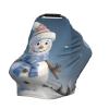 ZhanMg Cute Snowman Stroller Chair Nursing Top Cover - Privacy Canopy for Newborns and New Moms, Perfect for High Chair, Black view 3