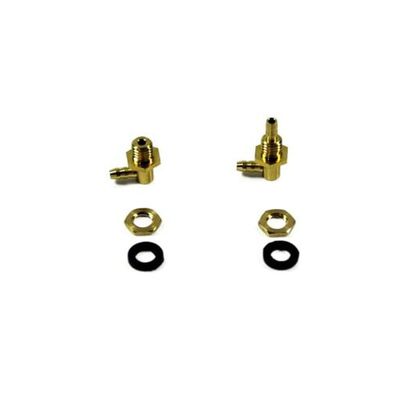 Glintique 5Pairs 2.5 * 3.5MM Fuel Tank Metal Accessory Outlets and Inlets Oil Nozzle Kit Replacement Part for RC Aircraft Plane