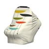 ZhanMg mid century modern prints Stroller Chair Nursing Top Cover - Privacy Canopy for Newborns and New Moms, Perfect for High Chair, Black view 3