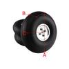 Glintique 1 Pairs PU Wheels W/Aluminum Core Alloy Hub 1Inch/1.25/1.5/1.75/2/2.25/2.5/2.75/3/3.25/3.5/3.75/4/4.5/5"; for RC Airplane Model(89mm 3.5inch) view 2
