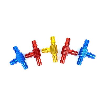10 Pcs Metal 3 Way T Shape T-Fittings Tee Joint Fuel Hose Valve Joiner for Gas/Nitro RC Car Airplane Parts