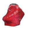 ZhanMg Valentine's Day Red Heart Flower Stroller Chair Nursing Top Cover - Privacy Canopy for Newborns and New Moms, Perfect for High Chair, Black view 3