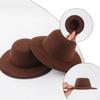ASUNFO 12 Pcs Mini Hats for Crafts Tiny Small Hat 3.9" Brown view 3