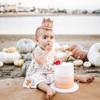 Agvgaza Little Pumpkin One Birthday Crown -Floral Pumpkin Decorations, Halloween Theme First Birthday Crown, 1st Hat Photo Shooting Props for Baby Girls view 4