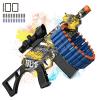 Electric Automatic Toy, Toy with 30 Dart Clips and 100 Foam Darts, Outdoor Shooting Games Toys for 6-12 Year Old Boys & Girls Adults, Presents for Birthday Xmas,Yellow view 1