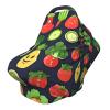 ZhanMg Cartoon Vegetable Fruit Stroller Chair Nursing Top Cover - Privacy Canopy for Newborns and New Moms, Perfect for High Chair, Black view 1