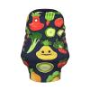 ZhanMg Cartoon Vegetable Fruit Stroller Chair Nursing Top Cover - Privacy Canopy for Newborns and New Moms, Perfect for High Chair, Black view 2