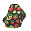 ZhanMg Cartoon Vegetable Fruit Stroller Chair Nursing Top Cover - Privacy Canopy for Newborns and New Moms, Perfect for High Chair, Black view 3