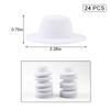ASUNFO 24 Pcs Mini Top Hat Mini Party Hats Felt Colorful for Crafts Doll Hair Accessories Christmas Hat 2.28" White view 2