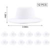 ASUNFO 12 Pcs Mini Hats for Craft Miniature Hat DIY Decoration Accessories 3.9" White view 2
