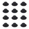 ASUNFO 12 Pcs Mini Top Hat for Craft Plush Top Hat Miniature Headwear DIY Supplies 1.6" Black view 1