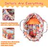 Rakki Dolli Doll Carry Cot Set Doll Carrier Soft Basket Bassinet, Includes 1 Cot and 1 Pillow, Orange Cartoon Doll Bassinet, Fits for 16 Inch 18 Inch American Girl Dolls view 3