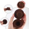ASUNFO 12 Pcs Mini Top Hat Tiny Miniature Felt Hat for Crafts 2.3" Brown view 3