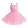 ABEHIK Girls Jungle Themed Cosplay Dress Cute Pink Pig Farm Animal Costumes Ears Headband Bowtie Tail Tutu Dress Halloween Christmas Birthday Party Outfit Pink Pig 5-6 Years view 3