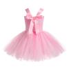 ABEHIK Girls Jungle Themed Cosplay Dress Cute Pink Pig Farm Animal Costumes Ears Headband Bowtie Tail Tutu Dress Halloween Christmas Birthday Party Outfit Pink Pig 5-6 Years view 4