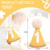 WAHAWU Baby 1st Birthday Cone Hat - Baby Girl/Boy Birthday Hat, One Birthday Decorations, Cake Smash Party Hat, Baby First Birthday Photo Props(1st Birthday Cone Hat Yellow) view 2
